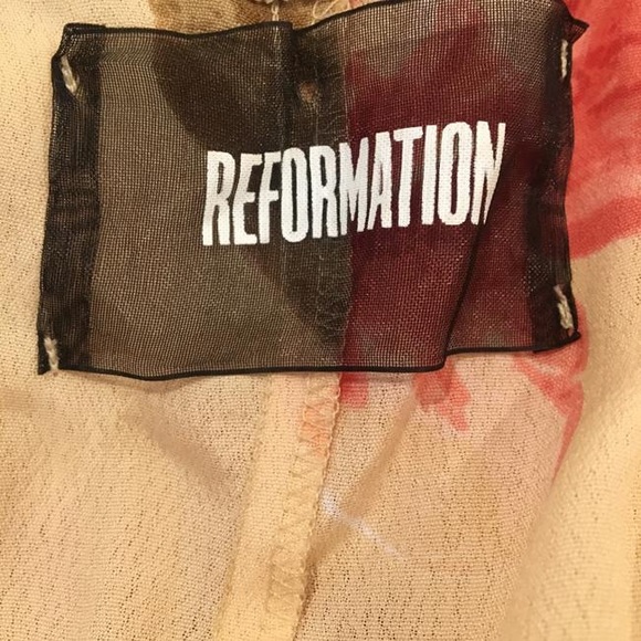 Reformation light pink floral dress, XS, worn once - Picture 6 of 7